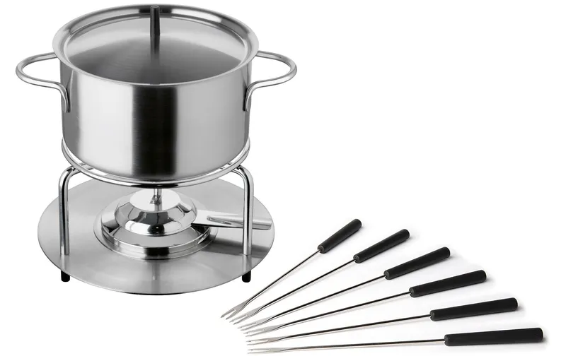 Stöckli Fleischfondue-Set Aragon Inox 9 Teile, Silber
