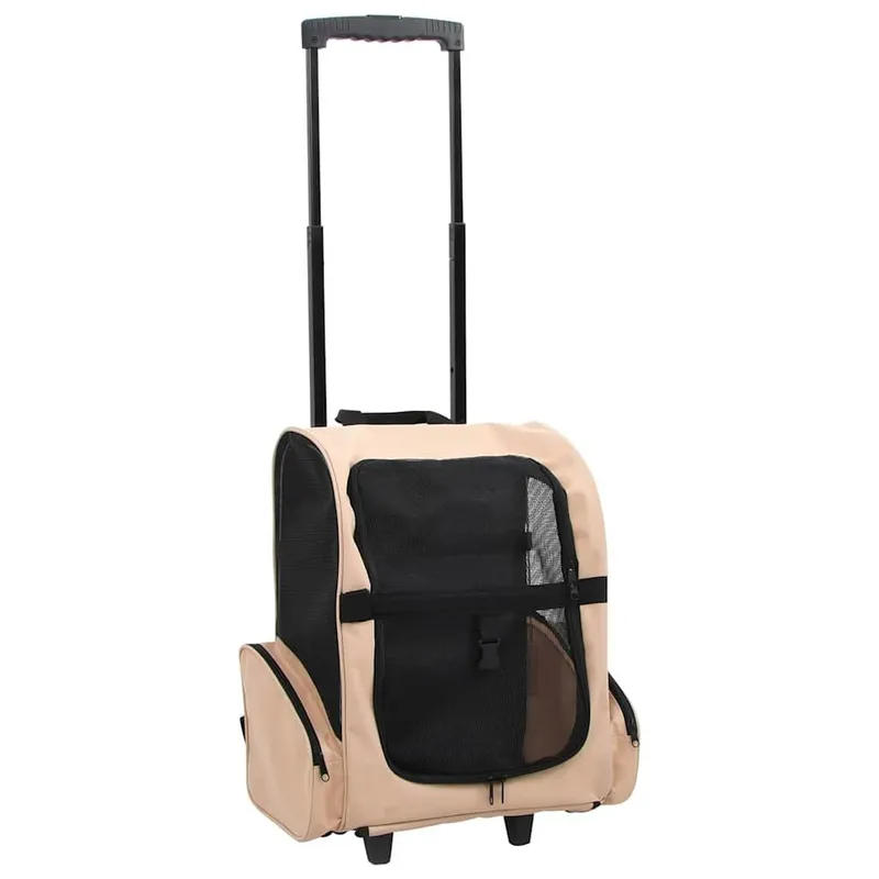 Trolley for Haustiere 3-in-1 Faltbar Sandfarben
