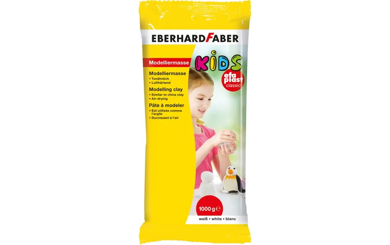 Eberhard Faber Modelliermasse EFA PLAST Kids 1 kg, blanc