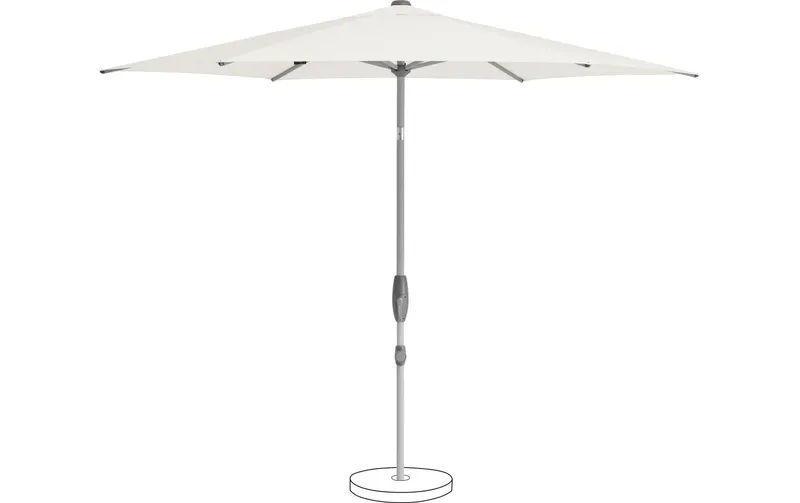 Suncomfort by Glatz Sonnenschirm Shell Turn 300 cm, Sand White