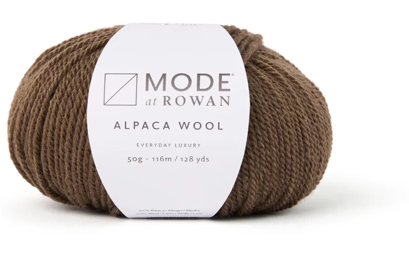 Mode at Rowan Wolle Alpaca Wool 50 g, 116 m, Dunkelbraun