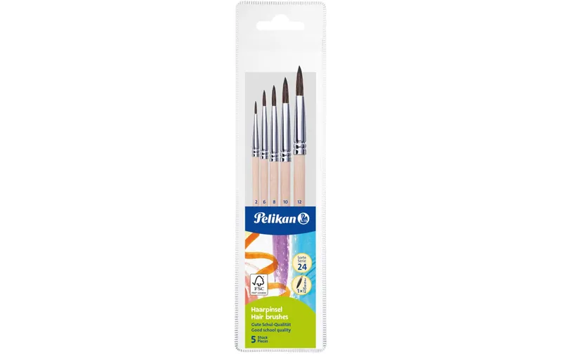 Pelikan Feinhaarpinsel Starter 5 pezzi