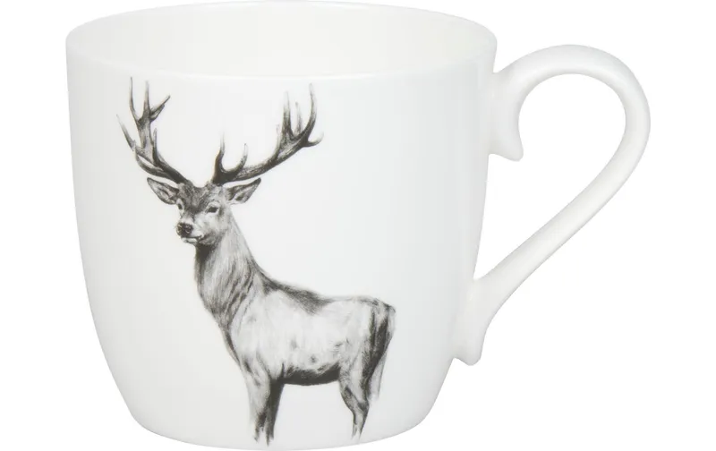 Könitz Kaffeebecher Hirsch 425 ml, 1 Stück, Weiss