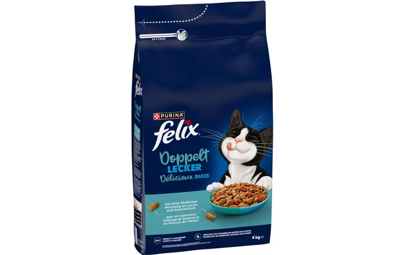 Felix Trockenfutter Doppelt Lecker Adult Fisch 4 kg
