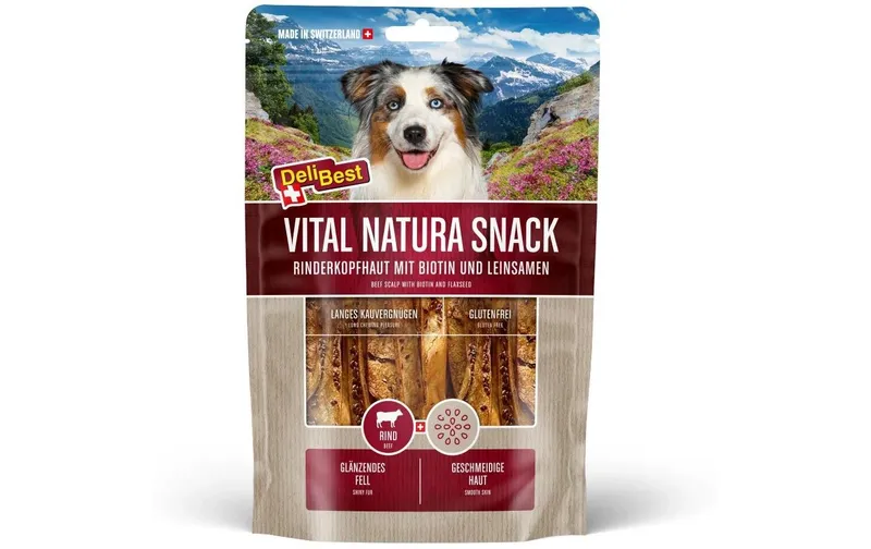 DeliBest Kaustange Vital naturalea Snack Biotin & Leinsamen, 200 g