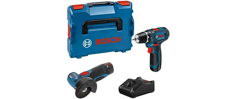 Bosch Professional Akku-Bohrschrauber Set 12 V-GSR+GWS+2 x 2.0Ah
