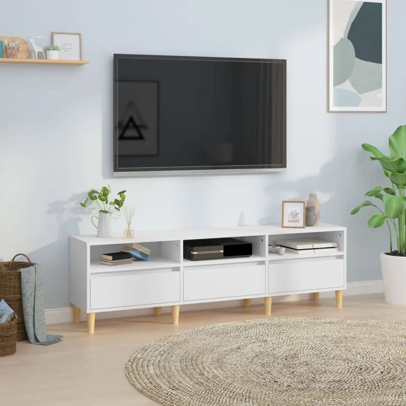 TV-Schrank bianco 150x30x44,5 cm derivato del legno