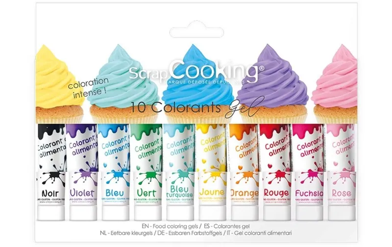 ScrapCooking Lebensmittelfarben-Set multicolore, 10x 20 g