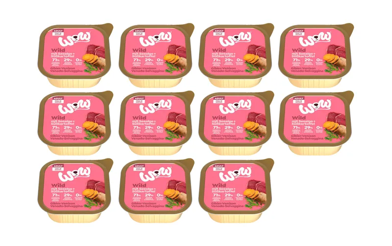 WOW Nassfutter Adult Wild Schale, 11 x 150 g
