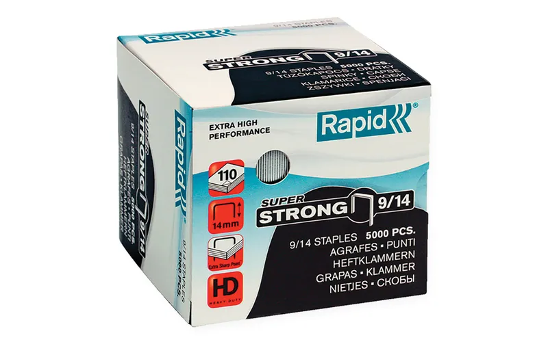 Rapid Heftklammern Super Strong, 9/14, 5000 pièces