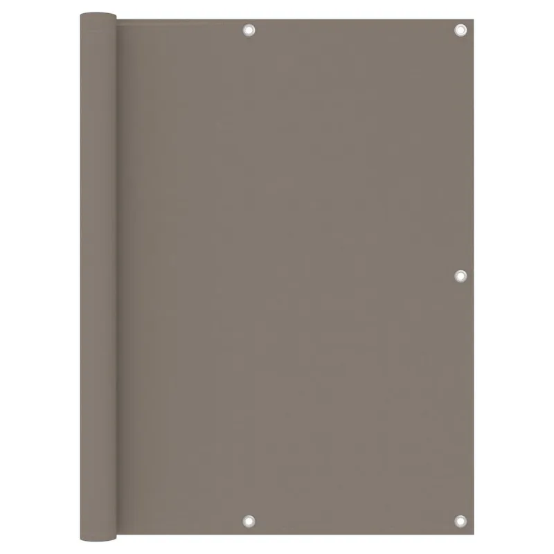 Balkon-frangivista Taupe 120x600 cm Oxford-Gewebe