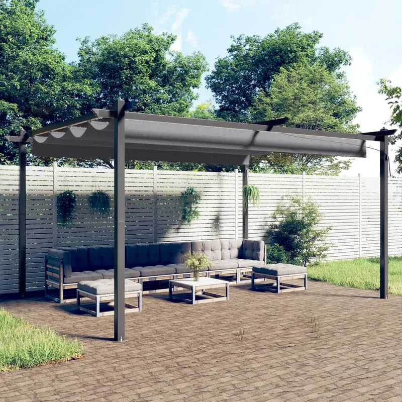 Pavillon mit estraibilem Dach 4x3 m antracite