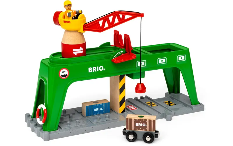 BRIO Bahn Verlade-Terminal with Containerkran