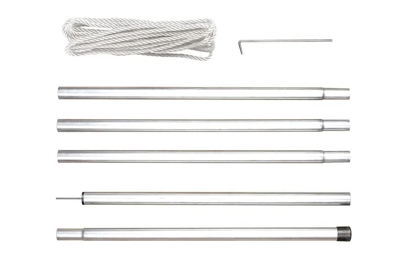 Perel Stangensatz 2.5 m, mit Spannleinen