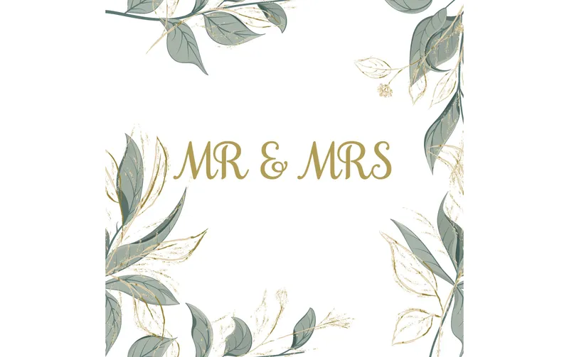 Paper + Design Papierservietten Mr & Mrs 33 cm x 33 cm, 16 pezzi