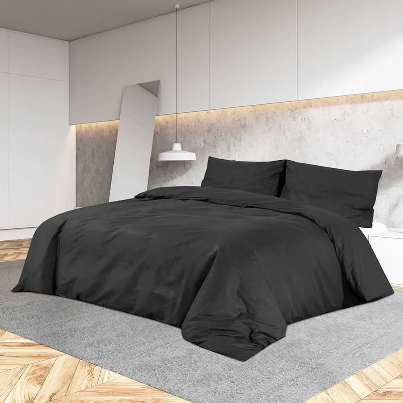 Bettwäsche-Set nero 260x240 cm Leichte Mikrofaser