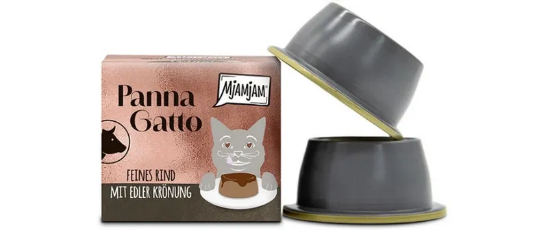 Mjamjam Panna Gatto Rind con edler Krönung, 2 x 80 g
