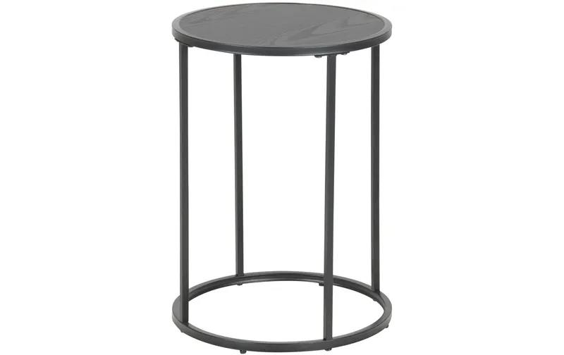 AC Design Beistelltisch Seaford nero, Ø 40 x 55 cm