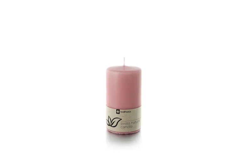 balthasar Zylinderkerze Swiss naturelal Candle 12 x 6 cm Rosa