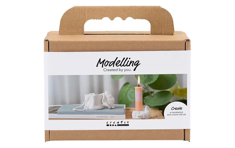 Creativ Company Bastelset - Modellieren, Kerzenhalter with Muscheln