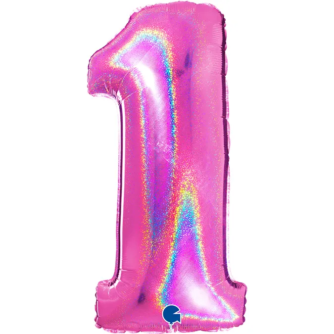 Folienballon Glitter Zahl 1