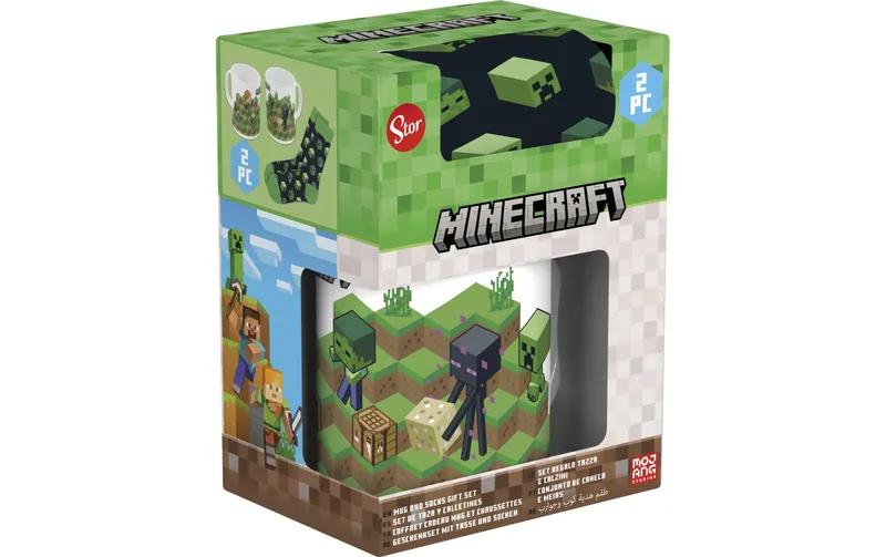Stor Universaltasse Minecraft 325 ml, noir/vert/blanc