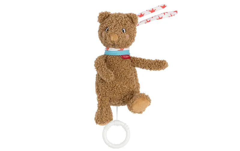 fehn Spieluhr Bär, Plüsch, brun, 20 cm