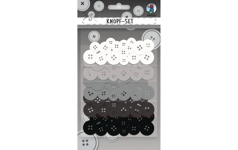 URSUS Knöpfe-Mix 1 pièces, noir