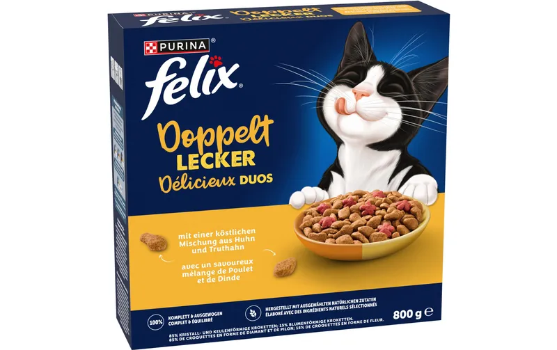 Felix Trockenfutter Doppelt Lecker Adult Geflügel 800 g