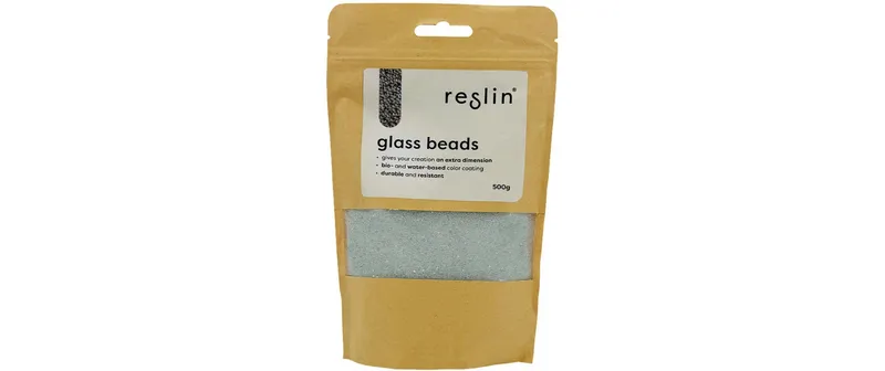 Reslin Glasperlen 500 g Silber