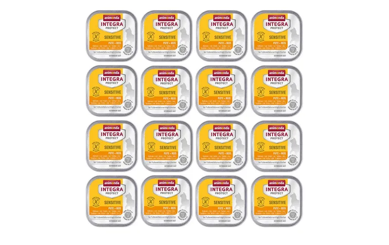 Animonda Integra Protect Nassfutter Sensitive Pute & Reis, 16 x 100 g