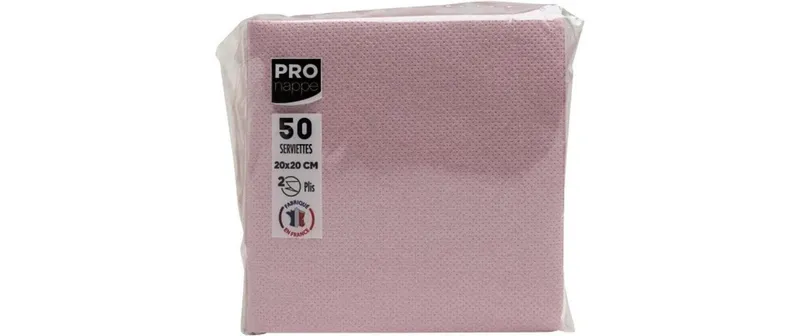 PRO nappe Papierservietten Altrosa 20 cm x 20 cm, 50 pieces
