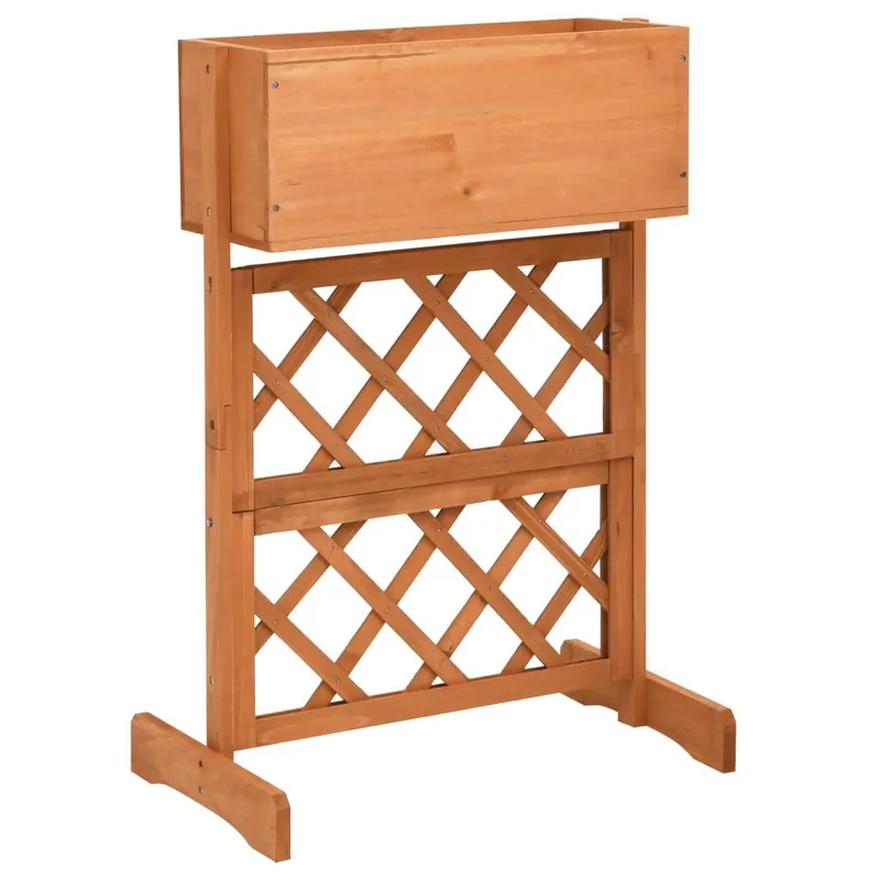 Garten-Spalier con Blumenkasten arancione 45x30x74 cm Tannenholz