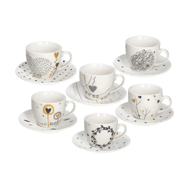 Tognana Tognana Set di Ciotole da caffè Goldy 200 ml, 6 pezzi, Multicolori