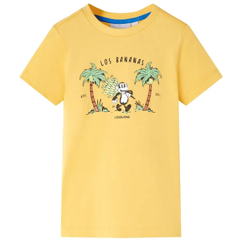 Kinder-T-Shirt Helles Ocker 116