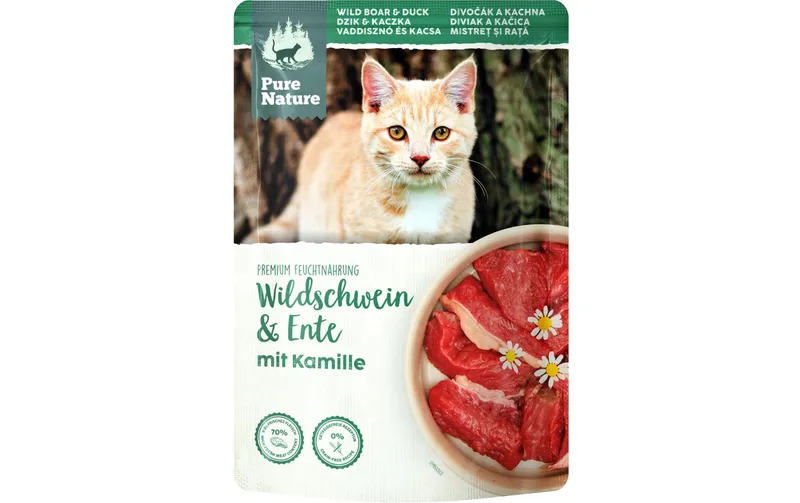 Pure Nature Nassfutter Wildschwein&Ente, 85 g