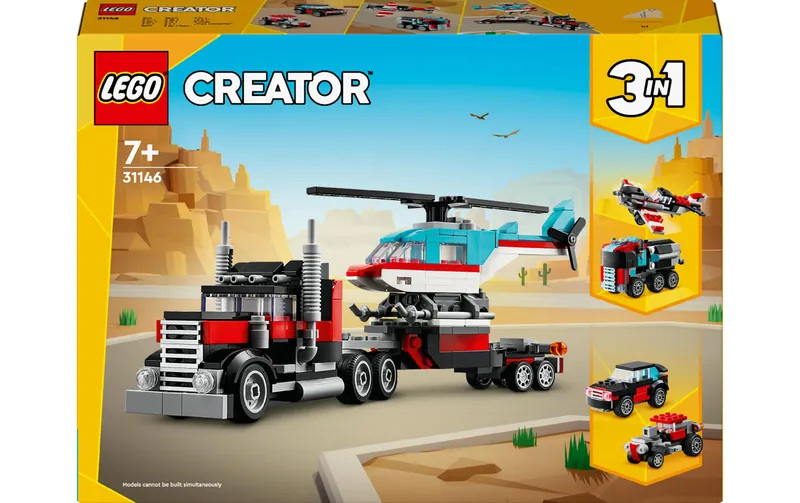 LEGO® Creator Tieflader with Hubschrauber 31146