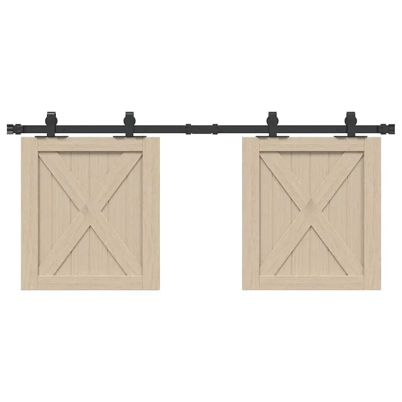 porta scorrevolebeschlag Set per Schranktüren 122 cm Karbonacciaio