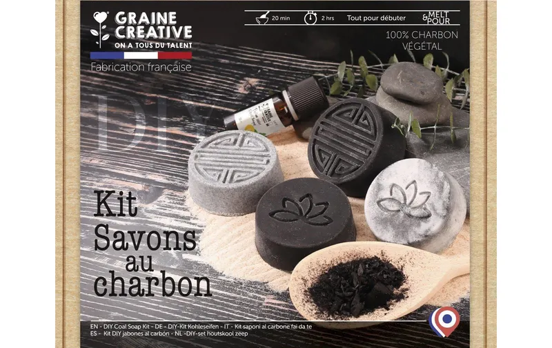 Graine Créative Seifen-DIY-Set Kohle Aktivkohle Seifenherstellungsset