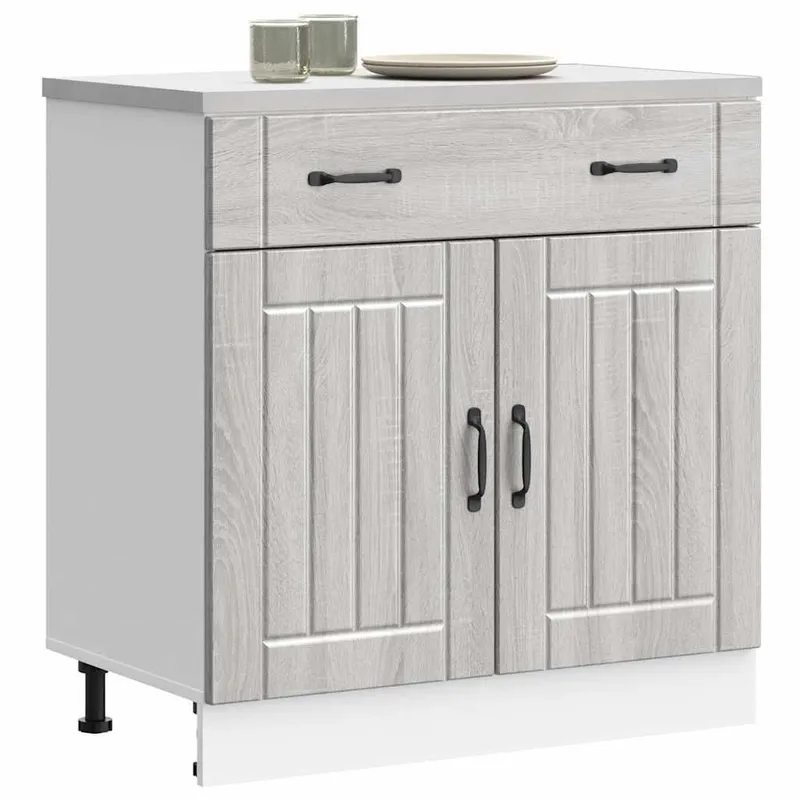 Küchen-Unterschrank Lucca grey Sonoma engineered wood