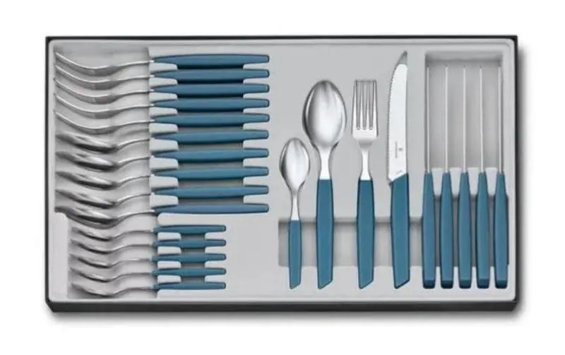 Victorinox Besteck-Set Swiss Modern 24-teilig, blue