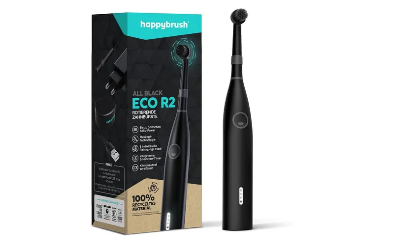 happybrush rossoationszahnbürste ECO R2 nero