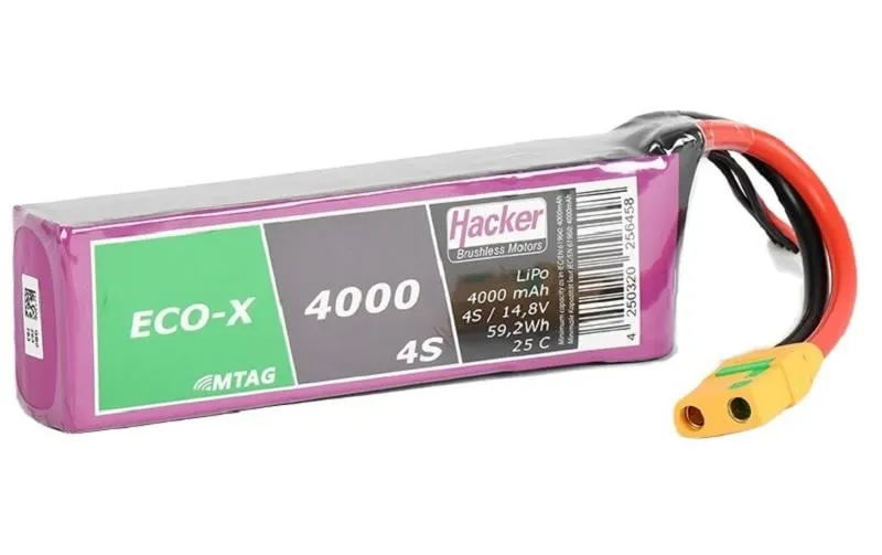 Hacker RC-Akku LiPo 4000 mAh 14.8 V 25C TopFuel ECO-X MTAG