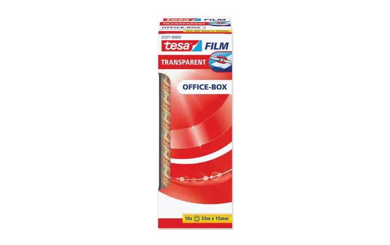 tesa Klebeband Standard 15 mm x 33 m, 10 Rollen transparent