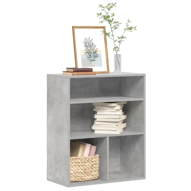 Bücherregal Betongrau 60x30x71,5 cm derivato del legno
