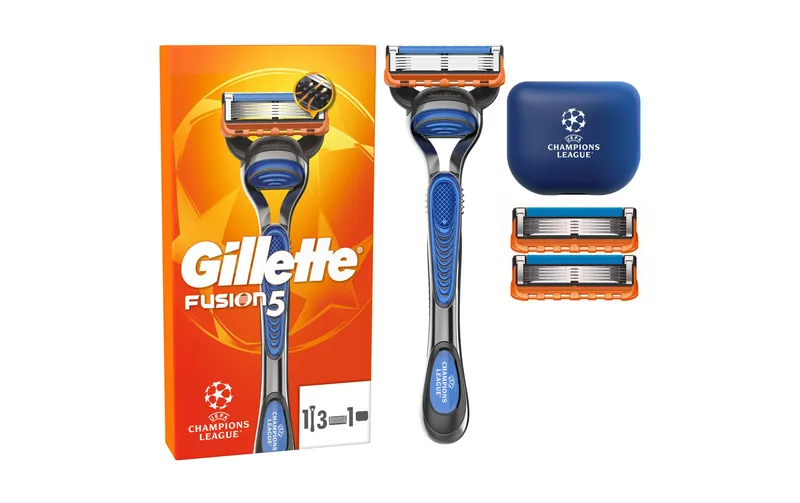 Gillette Herrenrasierer Fusion5 avec Ersatzklingen & Reiseschutzkappe
