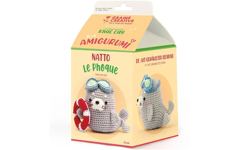 Graine Créative Häkelset Amigurumi Natoo la Robbe 13 cm