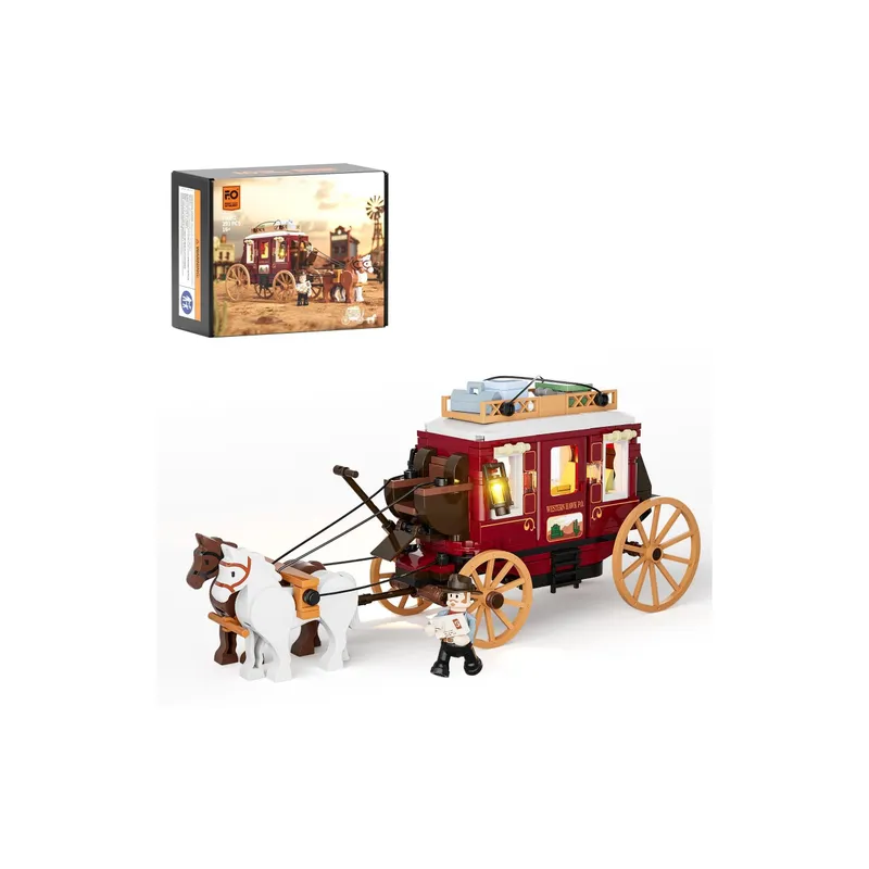 Lumibricks Western-Postkutsche with Beleuchtung