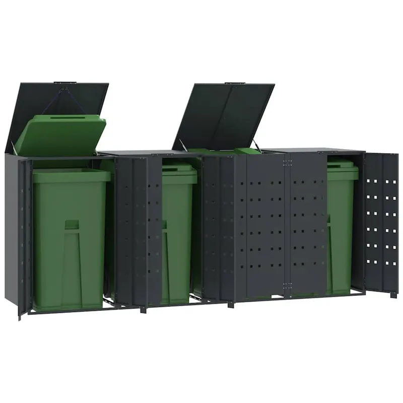bin store for 4 Tonnen anthracite 276x79x117 cm Stahl