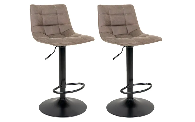House Nordic Barhocker Middelfart 2 pieces, 86 x 55 cm, black/Aschbraun